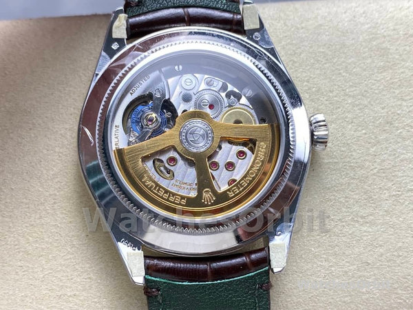Rolex 1908 52506 0002 Ice Blue Dial Brown Leather Strap 39 mm Replica Watch