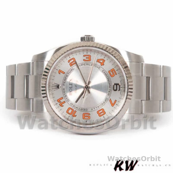 Rolex Oyster Perpetual Air-King 114200 Concentric Silver Dial 34mm Unisex Replica watch