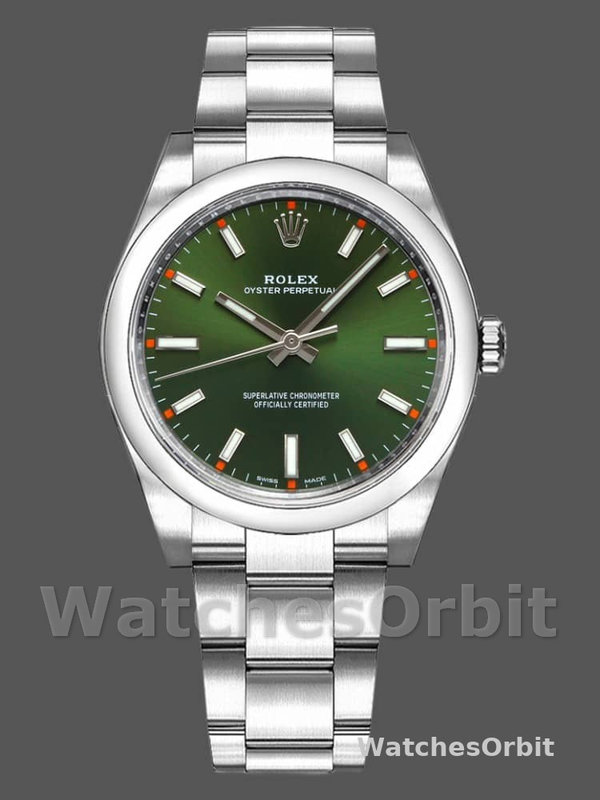 Rolex Oyster Perpetual Air-King 114200 Olive Green Index Dial 34mm Unisex Replica watch