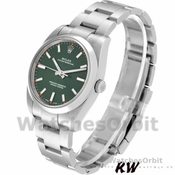 Rolex Oyster Perpetual Air-King 114200 Olive Green Index Dial 34mm Unisex Replica watch
