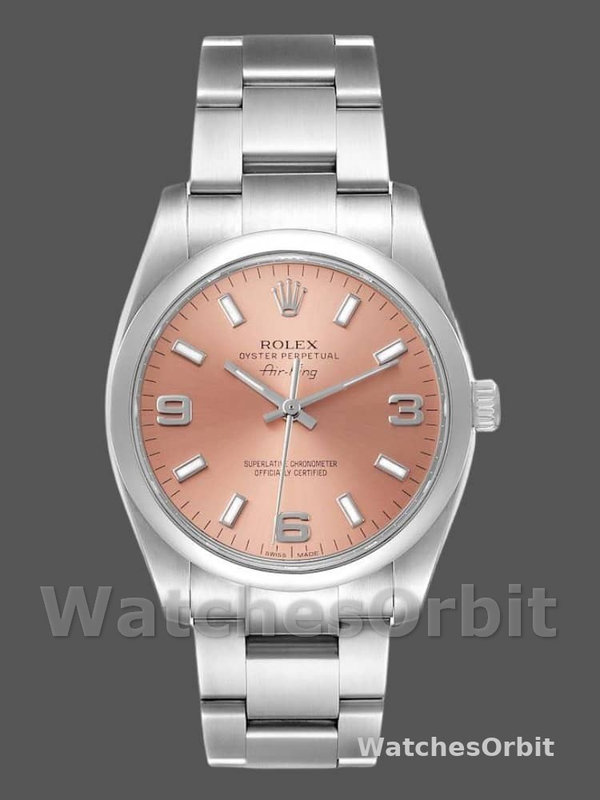 Rolex Oyster Perpetual Air-King 114200 Salmon Dial 34mm Unisex Replica watch