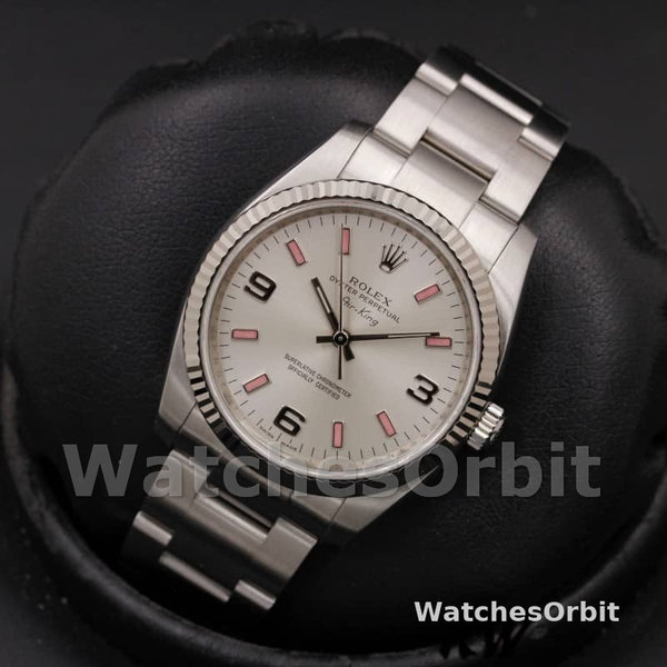 Rolex Oyster Perpetual Air-King 114234 Automatic Silver Dial 34mm Unisex replica watch
