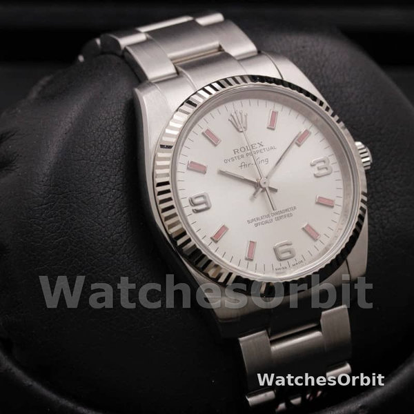 Rolex Oyster Perpetual Air-King 114234 Automatic Silver Dial 34mm Unisex replica watch
