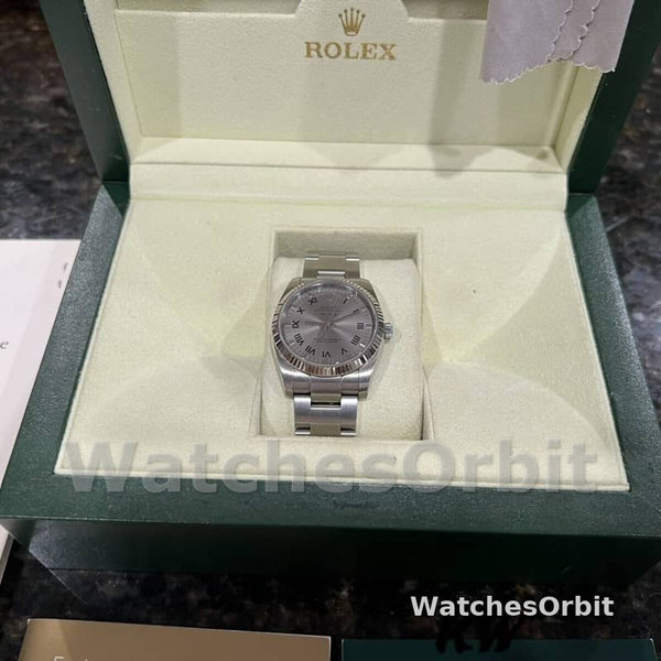 Rolex Oyster Perpetual Air-King 114234 Silver Dial 34mm Unisex replica watch