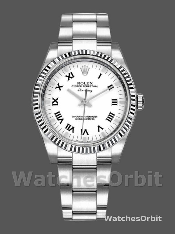 Rolex Oyster Perpetual Air-King 114234 White Dial 34mm Unisex Replica Watch