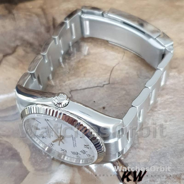 Rolex Oyster Perpetual Air-King 114234 White Diamond Dial 34mm Unisex Replica Watch