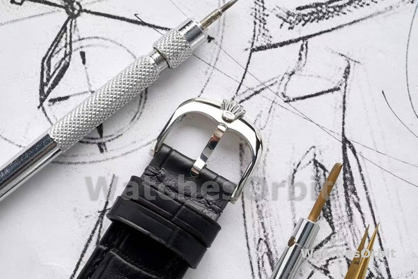 Rolex Cellini Dual Time 50529 Silver Sunburst Dial Brown Leather Strap 39mm Mens Replica Watch
