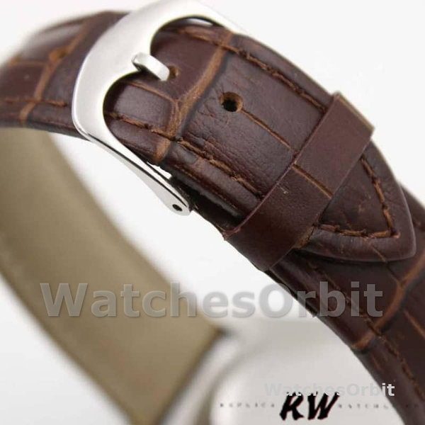 Rolex Cellini Time 50509 Brown Leather Strap White Dial 39mm Mens Replica Watch