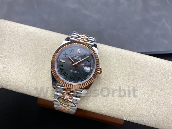 Replica Rolex Datejust 126231 0029 Slate Grey Wimbledon Roman Dial & Fluted Bezel 36mm