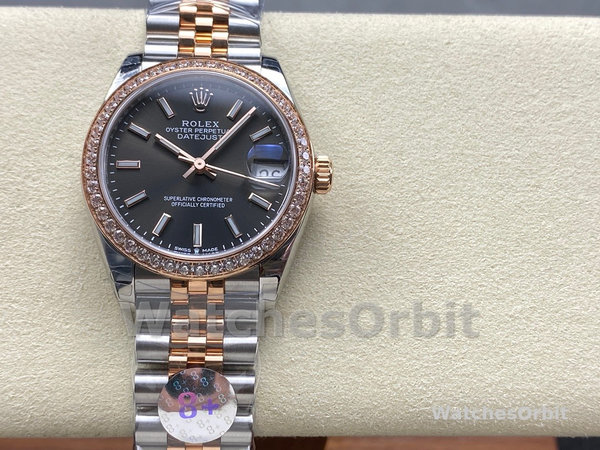 Replica Rolex Datejust 31 Dark Rhodium Dial 278381RBR 0018 Lady Watch