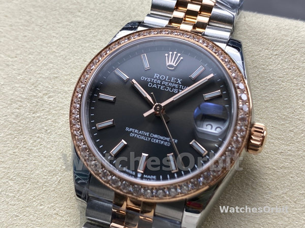 Replica Rolex Datejust 31 Dark Rhodium Dial 278381RBR 0018 Lady Watch