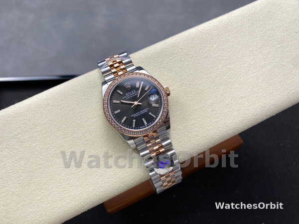 Replica Rolex Datejust 31 Dark Rhodium Dial 278381RBR 0018 Lady Watch