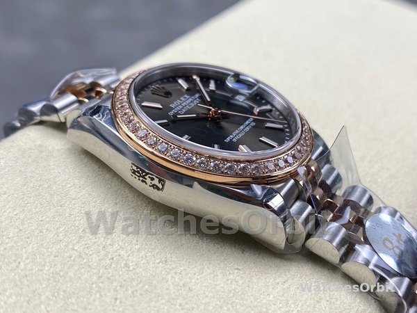 Replica Rolex Datejust 31 Dark Rhodium Dial 278381RBR 0018 Lady Watch