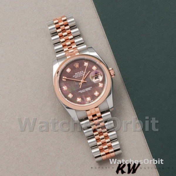 Rolex Datejust 116201 Black Mother of Pearl Dial 36mm Unisex Replica Watch