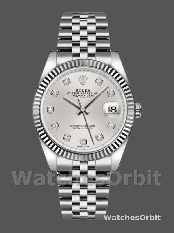 Rolex Datejust 116234-0084 Silver Diamond Dial 36mm Unisex Replica Watch