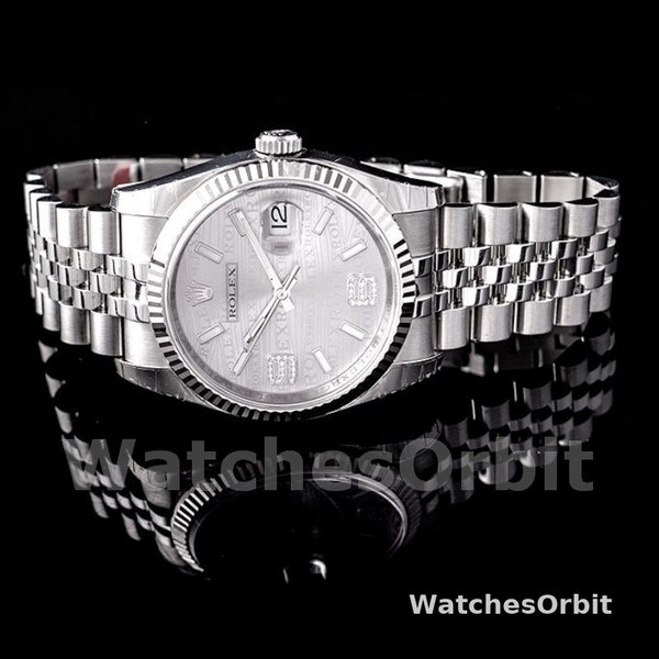 Rolex Datejust 116234-0159 Rhodium Wave Diamond Dial 36mm Unisex Replica Watch
