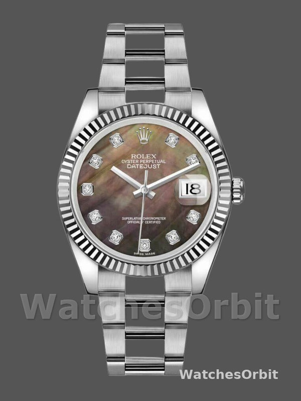 Rolex Datejust 116234 Black MOP Diamond Dial Automatic 36mm Unisex Replica Watch