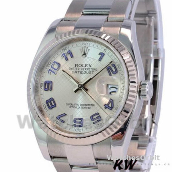 Rolex Datejust 116234 Silver Dial Fluted Bezel 36mm Unisex Replica Watch