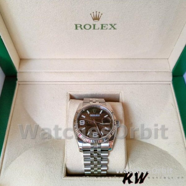 Rolex Datejust 116234 Stainless Steel Case Bronze Dial 36mm Unisex Replica Watch