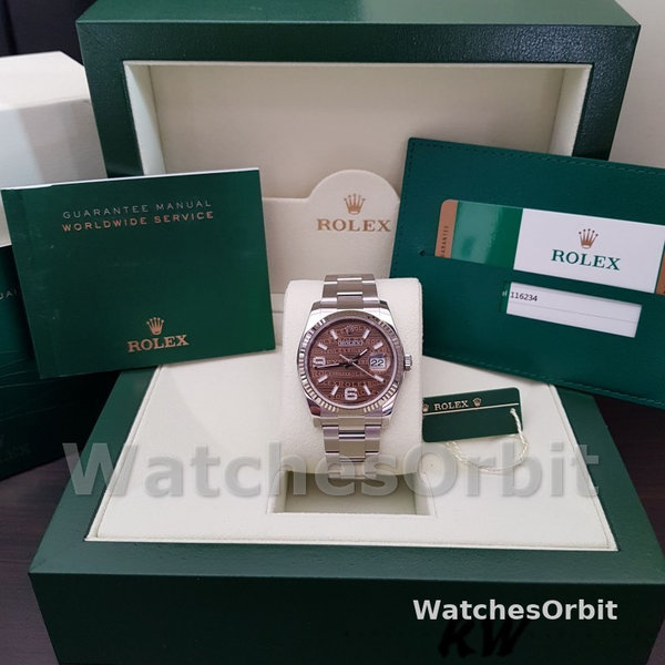 Rolex Datejust 116234 Waves Bronze Diamond Dial 36mm Unisex Replica Watch