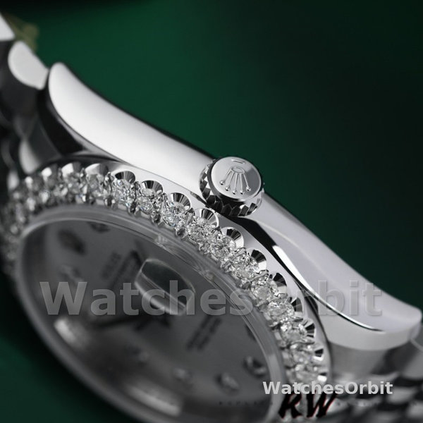 Rolex Datejust 116244 Silver Dial Diamonds 36mm Lady Replica Watch
