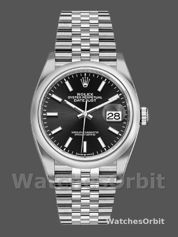 Rolex Datejust 126200 Black Index Dial Stainless Steel 36MM Unisex Replica Watch