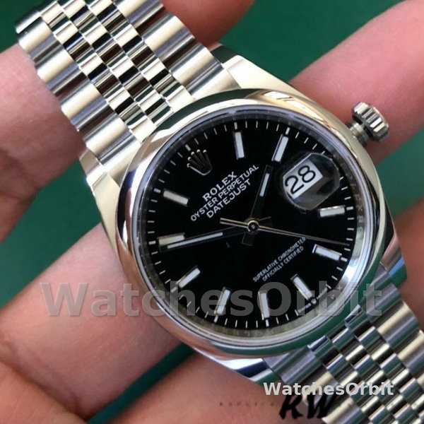 Rolex Datejust 126200 Black Index Dial Stainless Steel 36MM Unisex Replica Watch