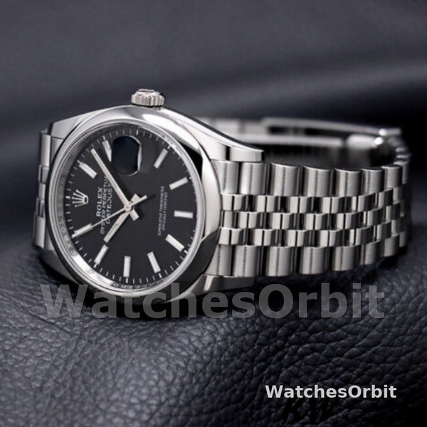 Rolex Datejust 126200 Black Index Dial Stainless Steel 36MM Unisex Replica Watch