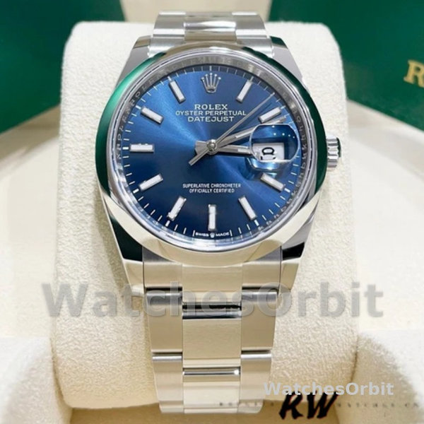 Rolex Datejust 126200 Blue Dial Stainless Steel 36MM Unisex Replica Watch