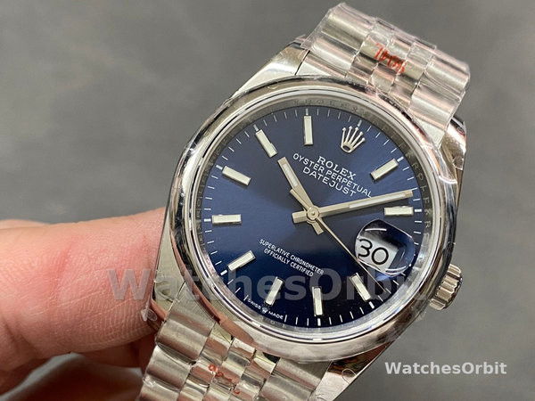 Rolex Datejust 126200 Blue Index Dial Jubilee Stainless Steel 36MM Unisex Replica Watch