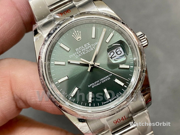 Rolex Datejust 126200 Green Index Dial Stainless steel 36MM Unisex Replica Watch