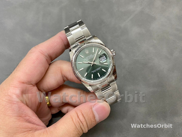 Rolex Datejust 126200 Green Index Dial Stainless steel 36MM Unisex Replica Watch