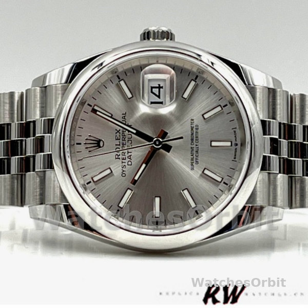 Rolex Datejust 126200 Silver Dial Stainless Steel 36MM Unisex Replica Watch