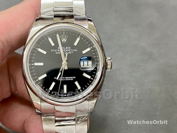 Rolex Datejust 126200 Stainless Steel Black Dial 36MM Unisex Replica Watch