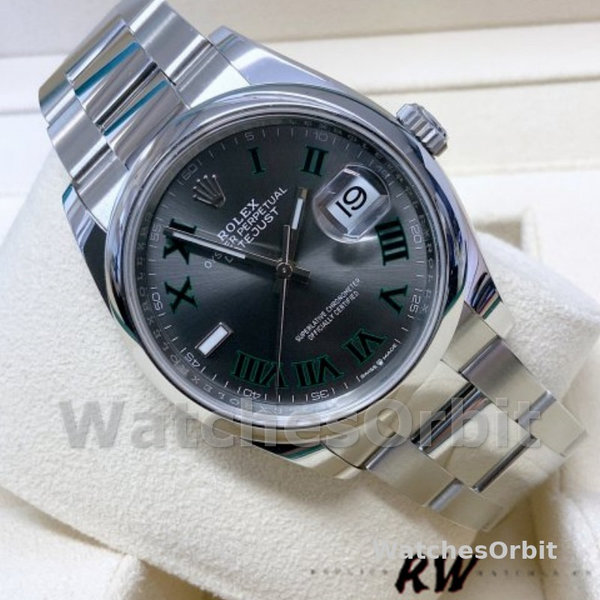 Rolex Datejust 126200 Stainless Steel Grey Wimbledon dial 36MM Unisex Replica Watch