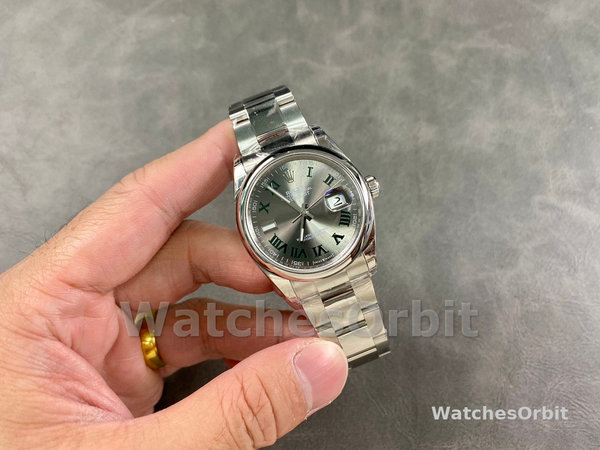 Rolex Datejust 126200 Stainless Steel Grey Wimbledon dial 36MM Unisex Replica Watch