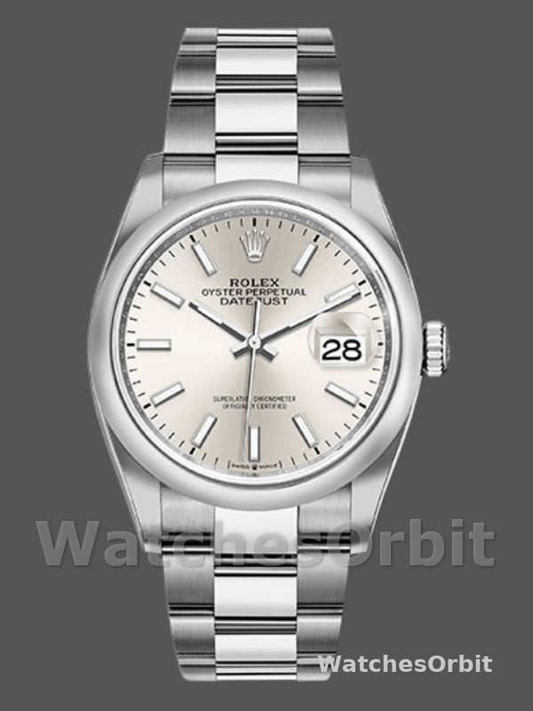 Rolex Datejust 126200 Stainless Steel Silver Index Dial 36MM Unisex Replica Watch
