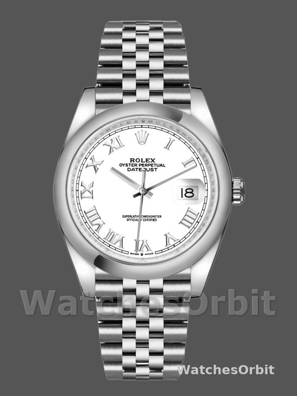 Rolex Datejust 126200 Stainless Steel White Roman Dial 36MM Unisex Replica Watch