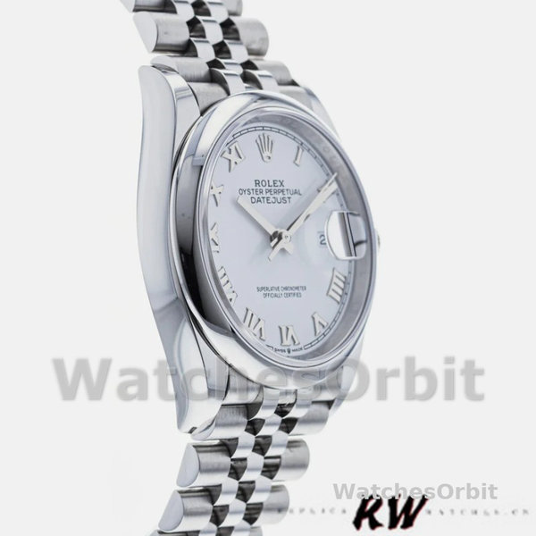 Rolex Datejust 126200 Stainless Steel White Roman Dial 36MM Unisex Replica Watch