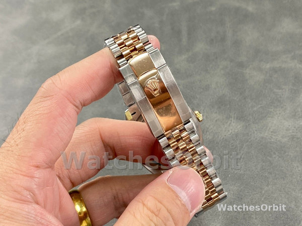 Rolex DateJust 126231 Two-Tone SS Rose Gold Grey Rhodium Dial