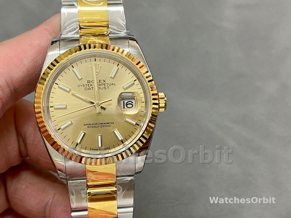 Rolex Datejust 126233 Champagne Index Dial 36MM Unisex Replica Watch