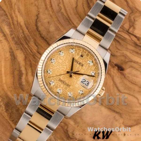Rolex Datejust 126233 Champagne Jubilee Dial 36MM Unisex Replica Watch