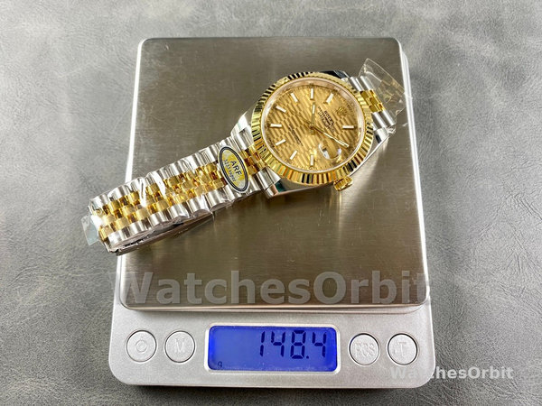 Rolex Datejust 126233 Champagne Motif dial Fluted Bezel 36MM Unisex Replica Watch