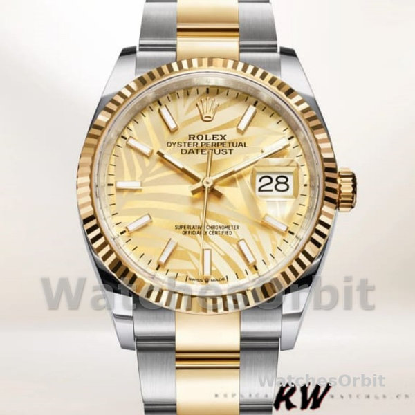 Rolex Datejust 126233 Golden Palm Motif Dial 36MM Unisex Replica Watch