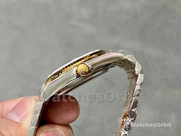 Rolex Datejust 126233 Golden Palm Motif Dial Fluted Bezel 36MM Unisex Replica Watch