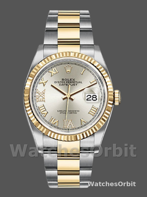 Rolex Datejust 126233 Silver Roman Numeral Dial 36MM Unisex Replica Watch