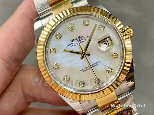 Rolex Datejust 126233 White MOP Diamond Dial 36MM Unisex Replica Watch