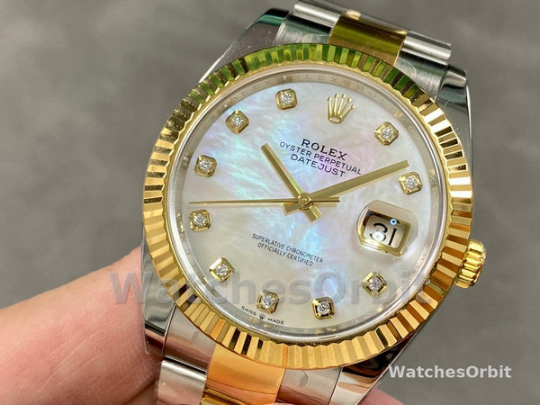 Rolex Datejust 126233 White MOP Diamond Dial 36MM Unisex Replica Watch