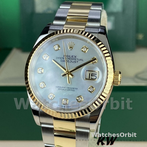 Rolex Datejust 126233 White MOP Diamond Dial 36MM Unisex Replica Watch