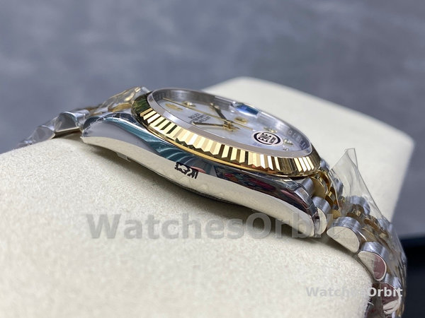 Rolex Datejust 126233 White MOP Diamond Dial Fluted Bezel 36MM Unisex Replica Watch
